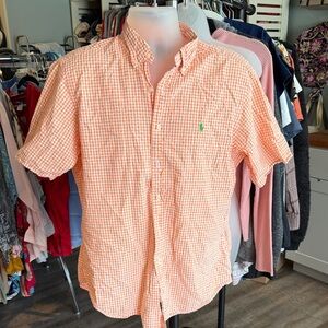 Ralph Lauren Men's Orange Plaid Shirt